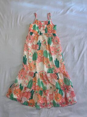 The Children's Place Girls Cactus Blossom Maxi Summer Dress — Size M 7/8